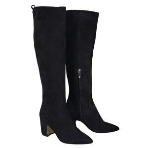 Sam Edelman Hai Knee High Black Suede Boots Womens Size 6